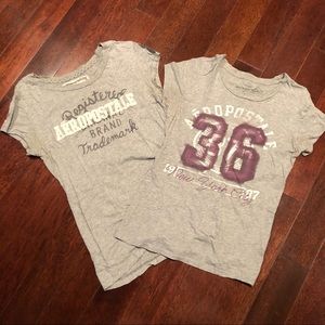 SOLD • Set of Two AERO Aeropostale Gray Tees